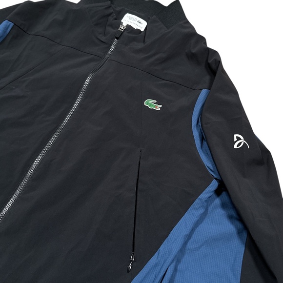 Lacoste Novak Djokovic Blue Black Windbreaker Training Jacket Mens XL - Picture 4 of 13